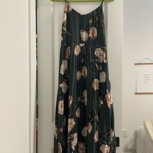 Spaghetti strap pleated dress